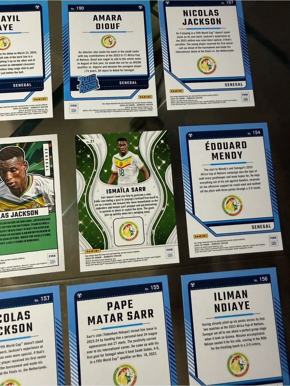 14 Senegal National Team soccer card lot FIFA World Cup Monopoly